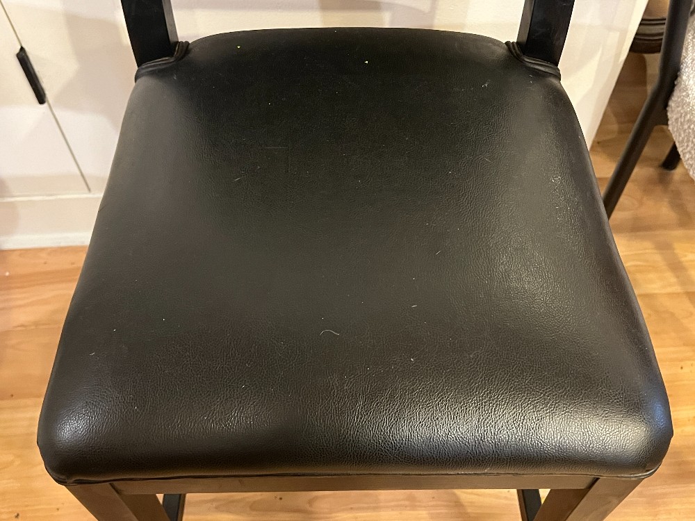 Black Upholstered Bar Stool