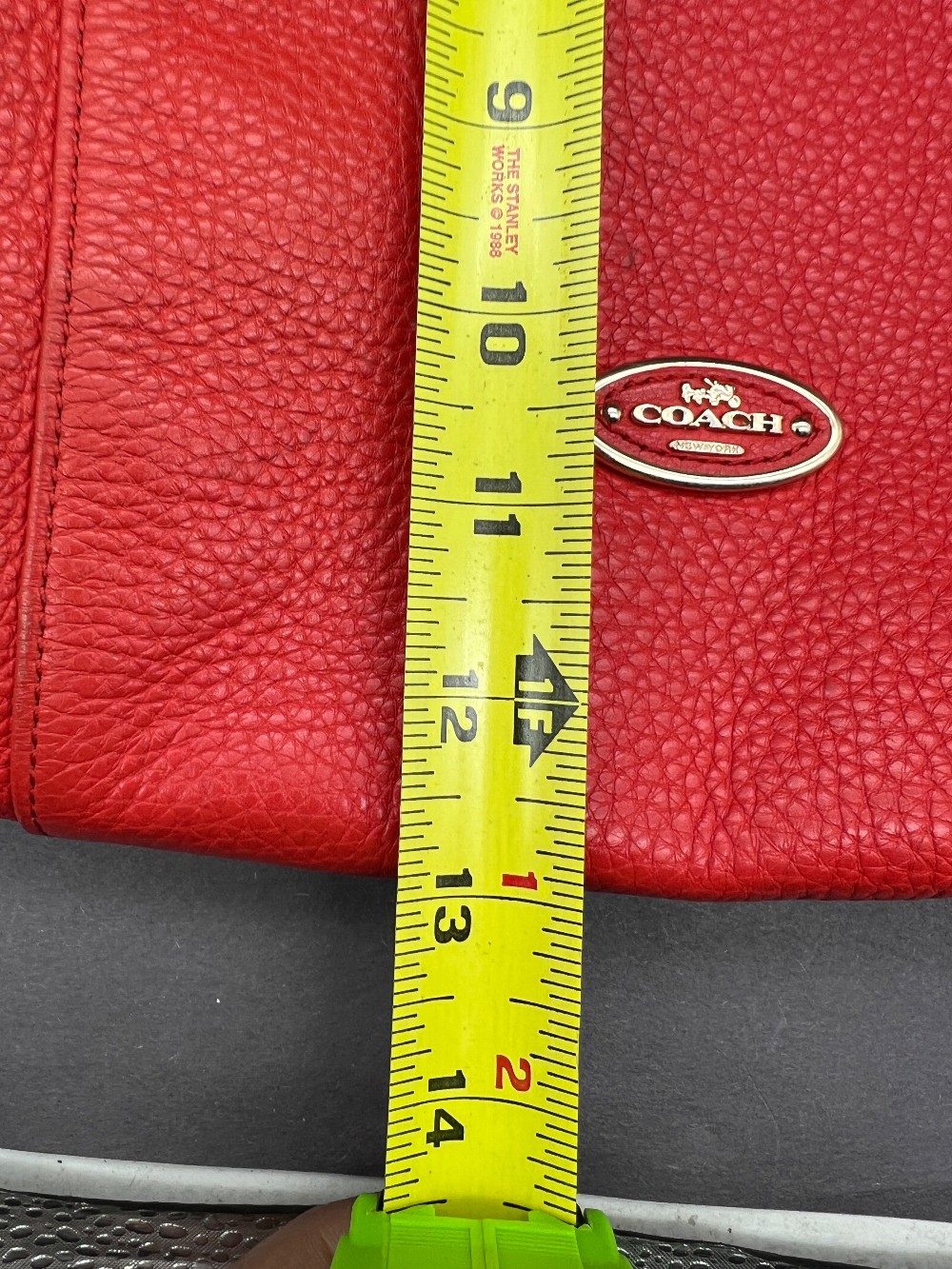 Coach Isabelle Burnt Orange Pebbled Leather Burnt Orange