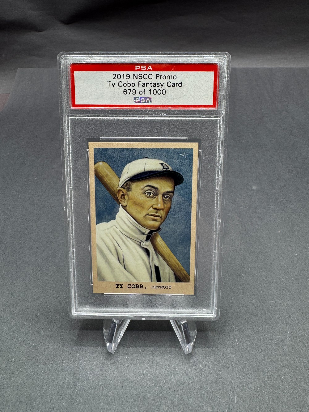 2019 NSCC PROMO FANTASY CARD Ty Cobb PSA Card #679 Of 1000