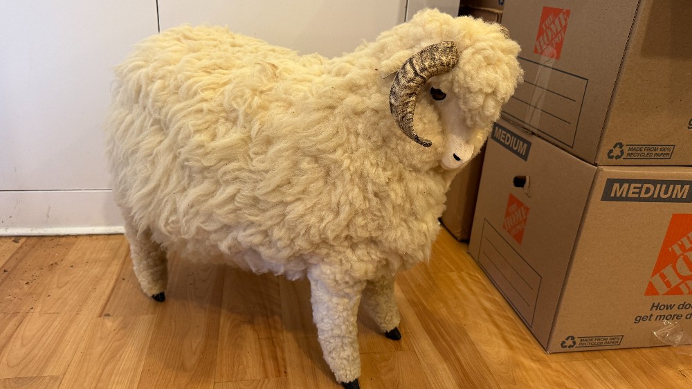 Sheep Footrest/Sculpture