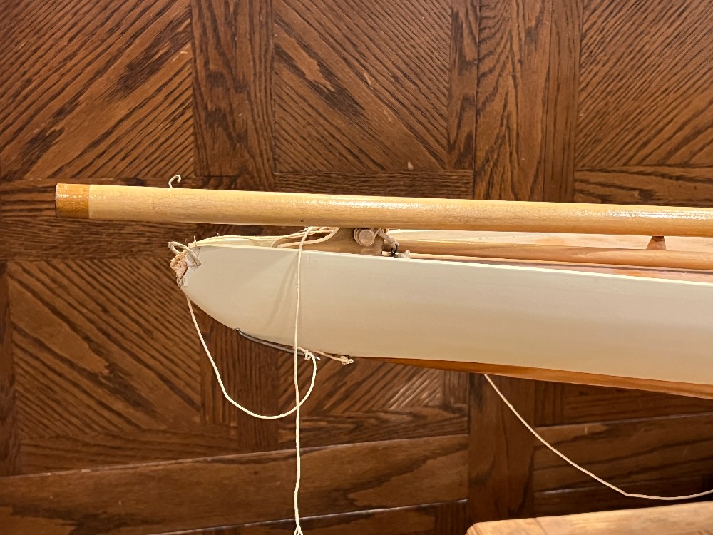 Wooden Model Boat with Stand