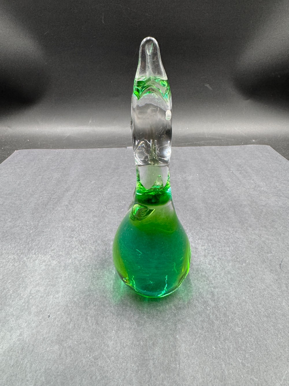 Ronneby Glass Crystal/Green 6 1/2