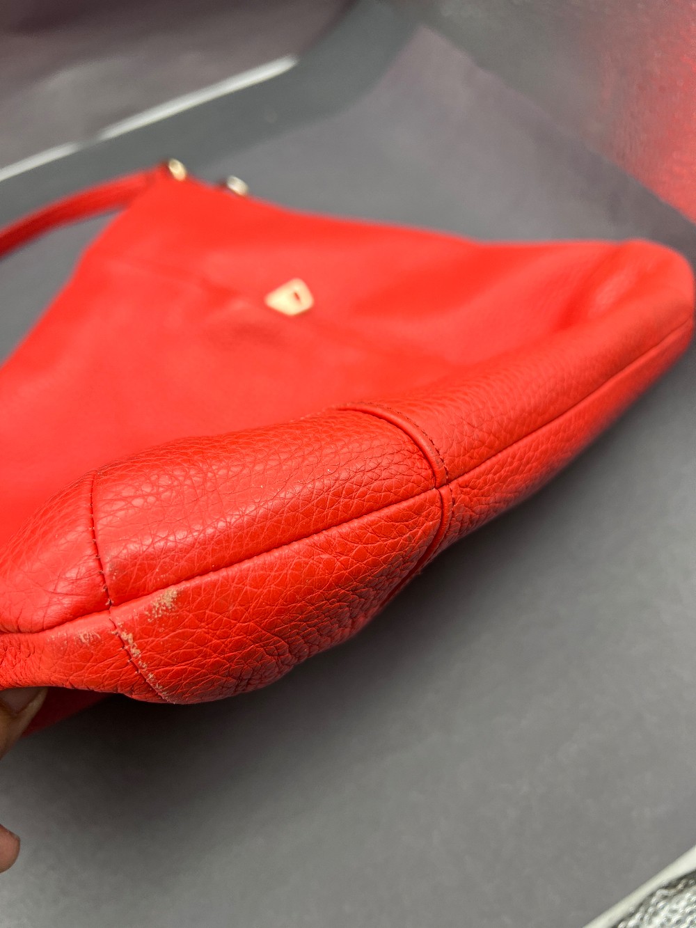 Coach Isabelle Burnt Orange Pebbled Leather Burnt Orange