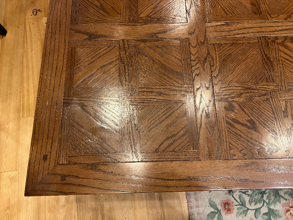 Wooden Parquet Top Coffee Table