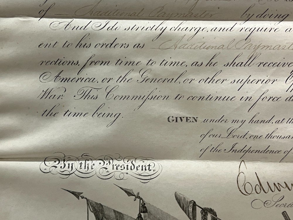 Abraham Lincoln Signed Letter, Frame: 24” x 21” Raab Collection With COA