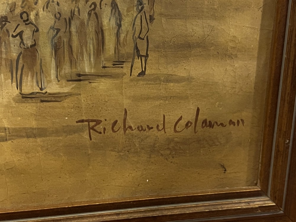 Framed Hot Air Balloon Painting? Signed By Artist