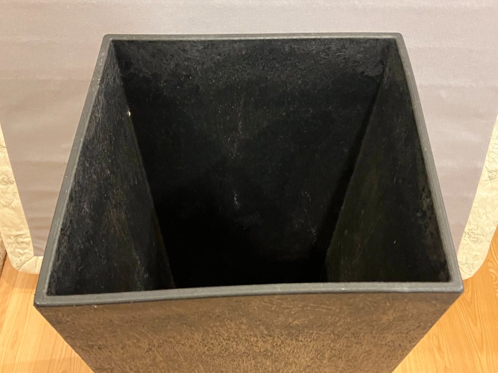 Black Square Tapered Planter
