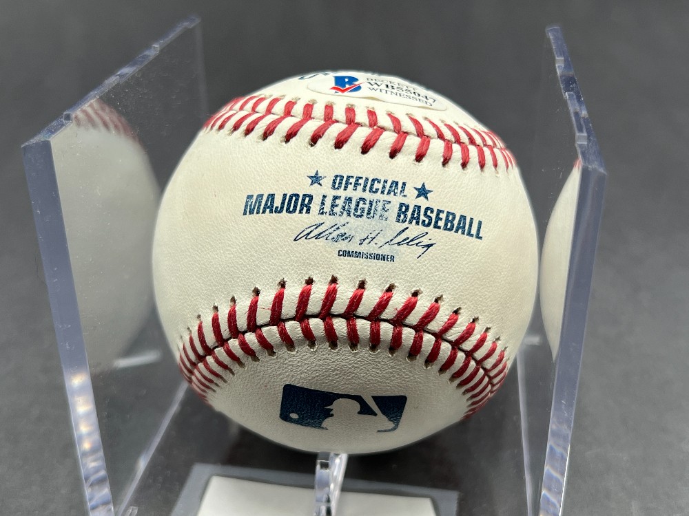 Albert Pujols Autographed Baseball “#55”, Beckett