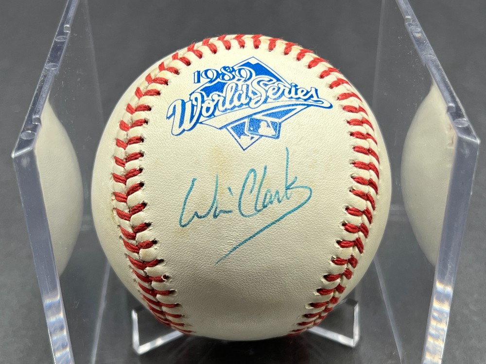 Will Clark Autographed Baseball, Sports Gallery With COA