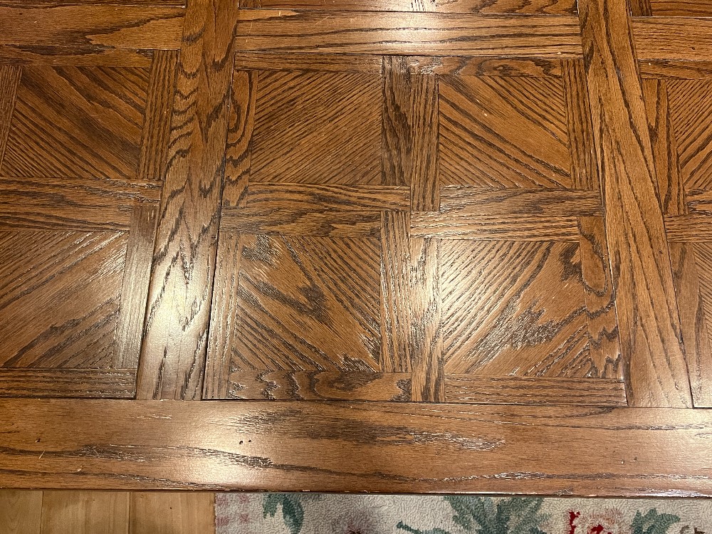 Wooden Parquet Top Coffee Table