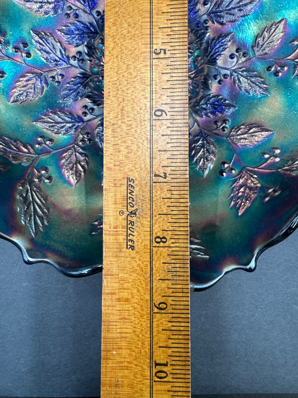 Fenton Carnival Glass Holly Bowl