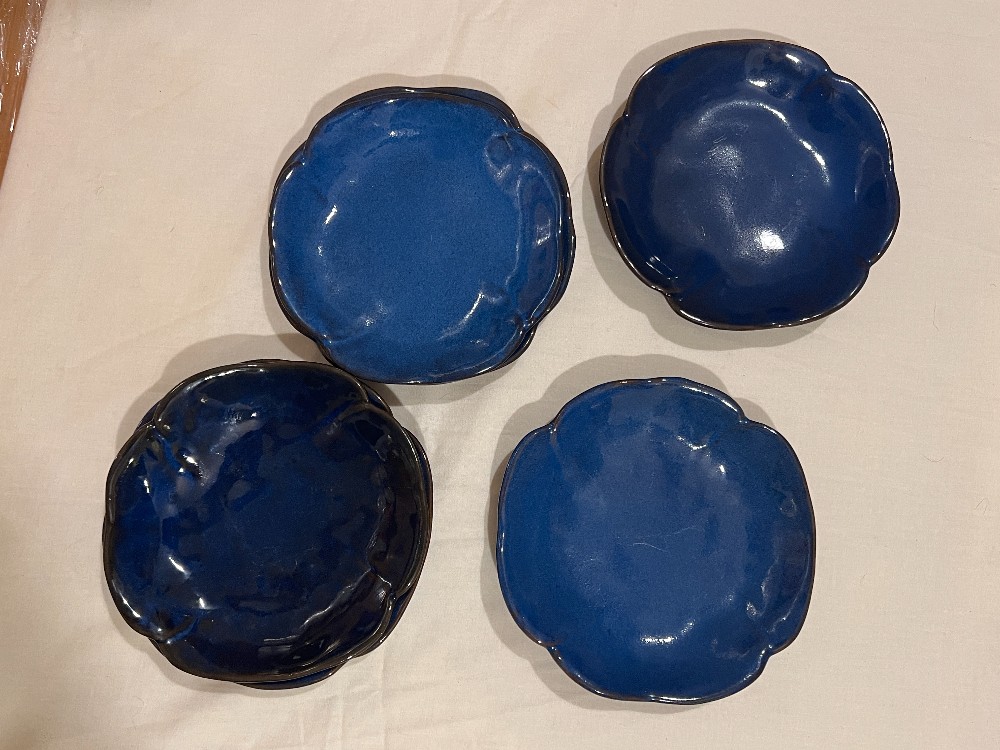 Lot of Blue Scalloped Edge Plates