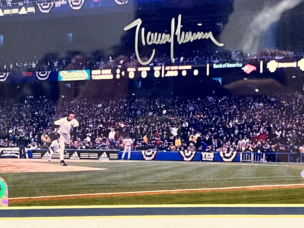 Randy Johnson 1st Pitch At Yankee Stadium Side View 8x10 Photograph, Steiner, MLB