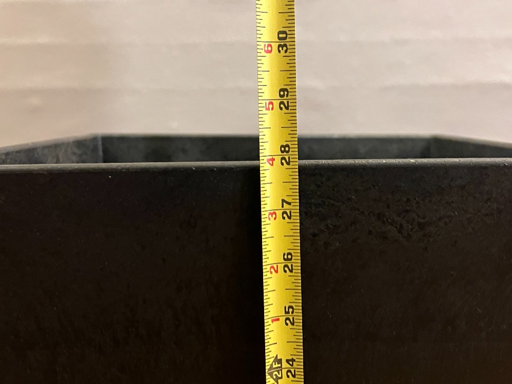 Black Square Tapered Planter