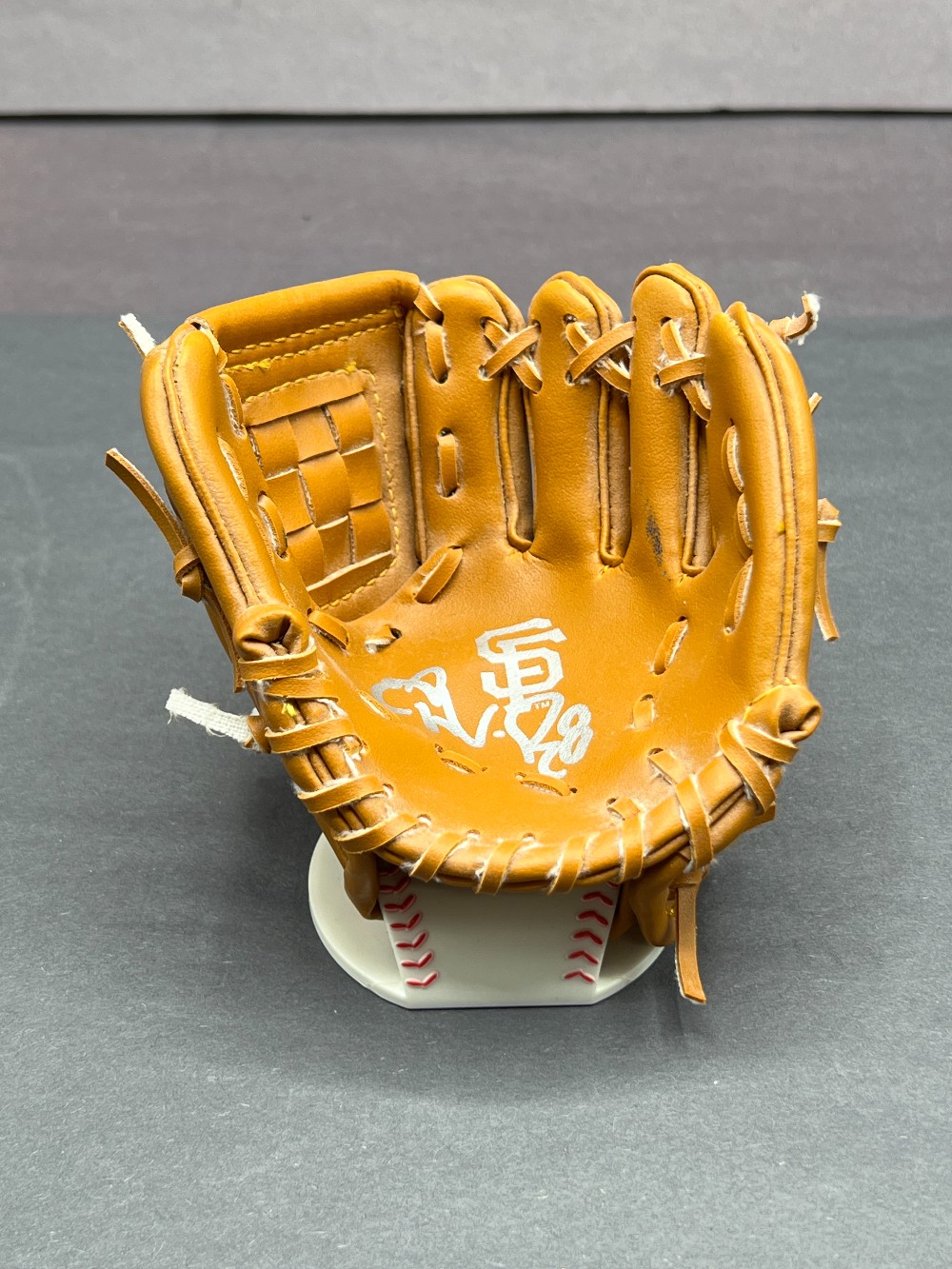 Unknown Player Signed Miniature Rawlings SF Glove, 