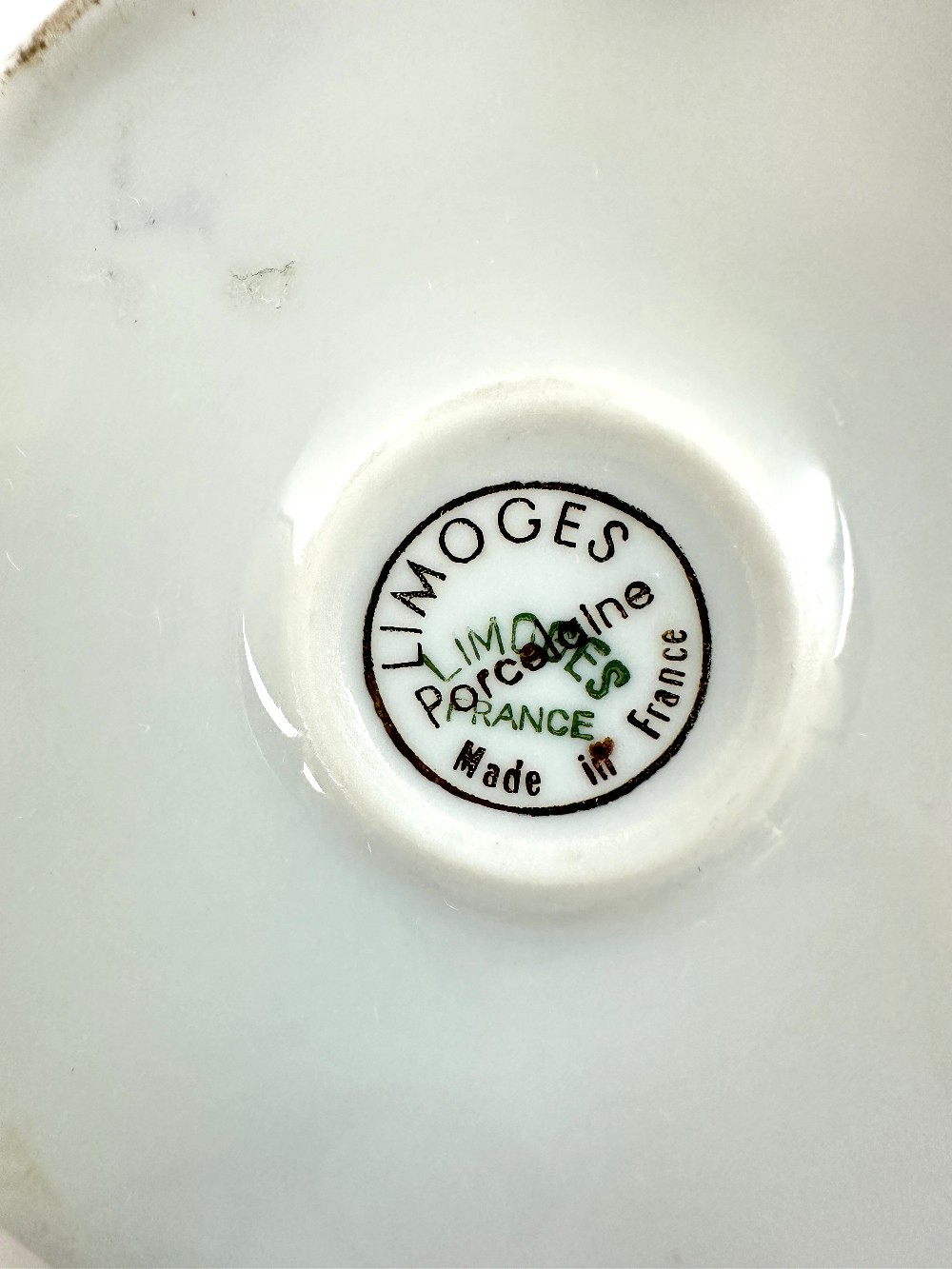 Antique Limoges Fragonard Blue Porcelain Jewelry / Trinket Box