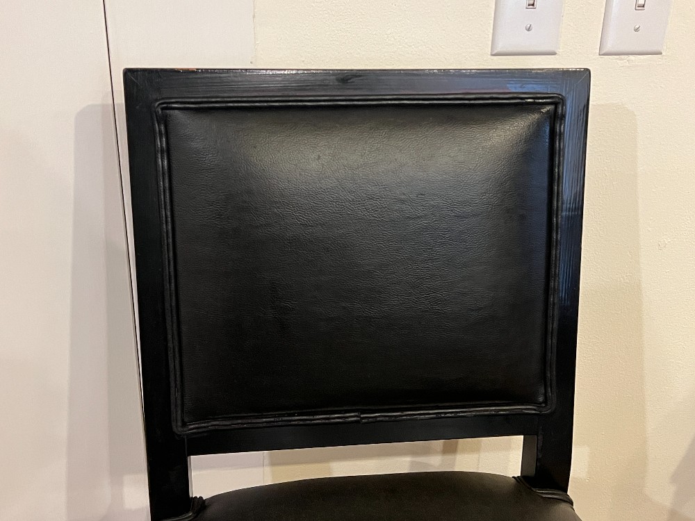 Black Upholstered Bar Stool