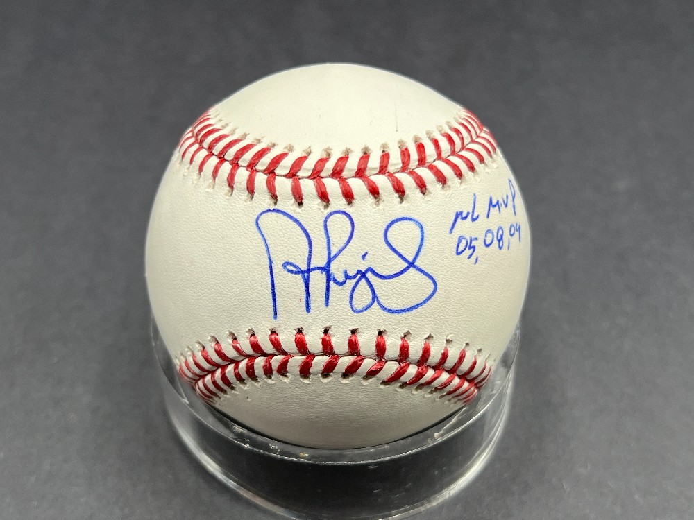 Albert Pujols Autographed Baseball “NL MVP ‘05, ‘08, ‘09”, MLB