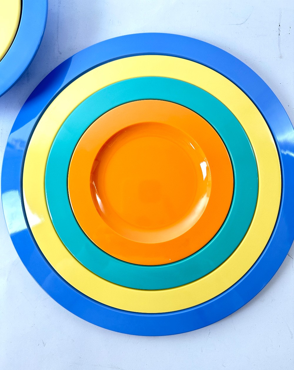 Vintage Tupperware Nesting Plate & Bowl Set New