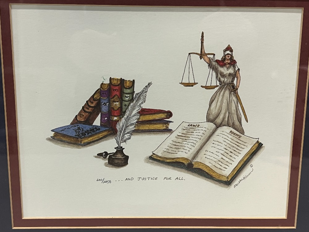 Martha Hinson “And Justice For All” Framed Print 600/2950