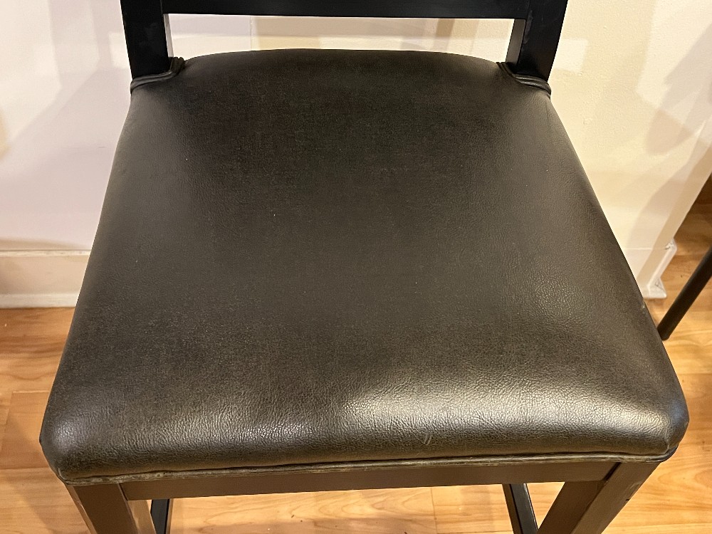 Black Upholstered Bar Stool