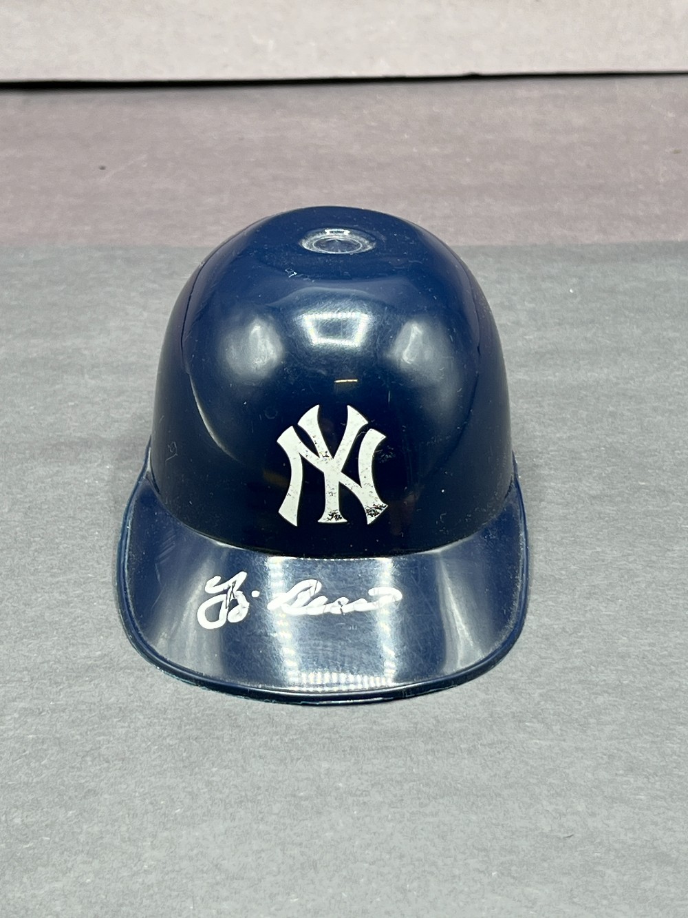 Unknown Player Signed Miniature NY Yankees Helmet