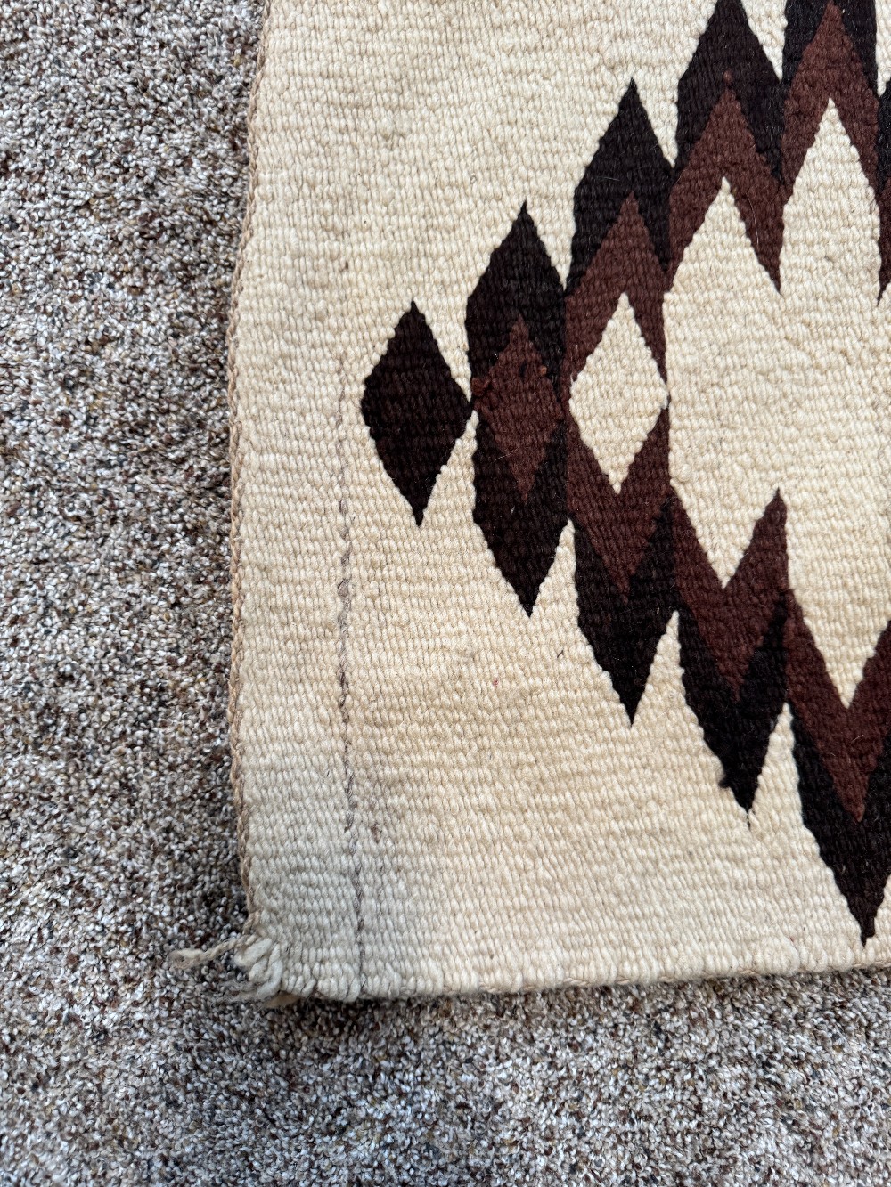 Southwestern or Navajo-Style Rug with Geometric Diamond Pattern