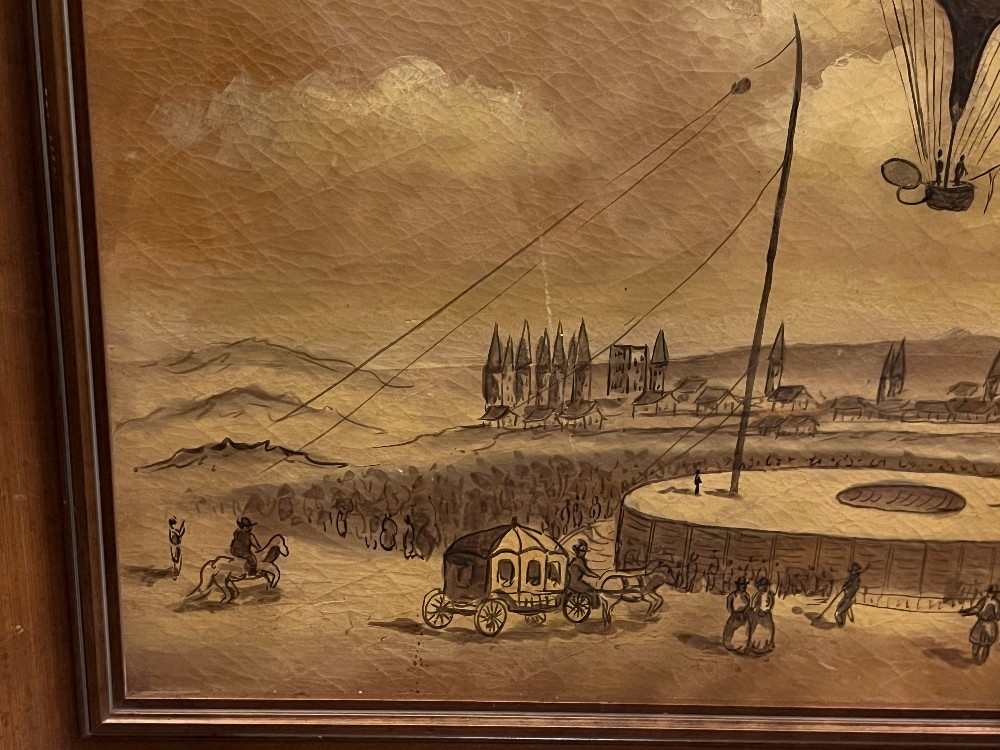 Framed Hot Air Balloon Painting?