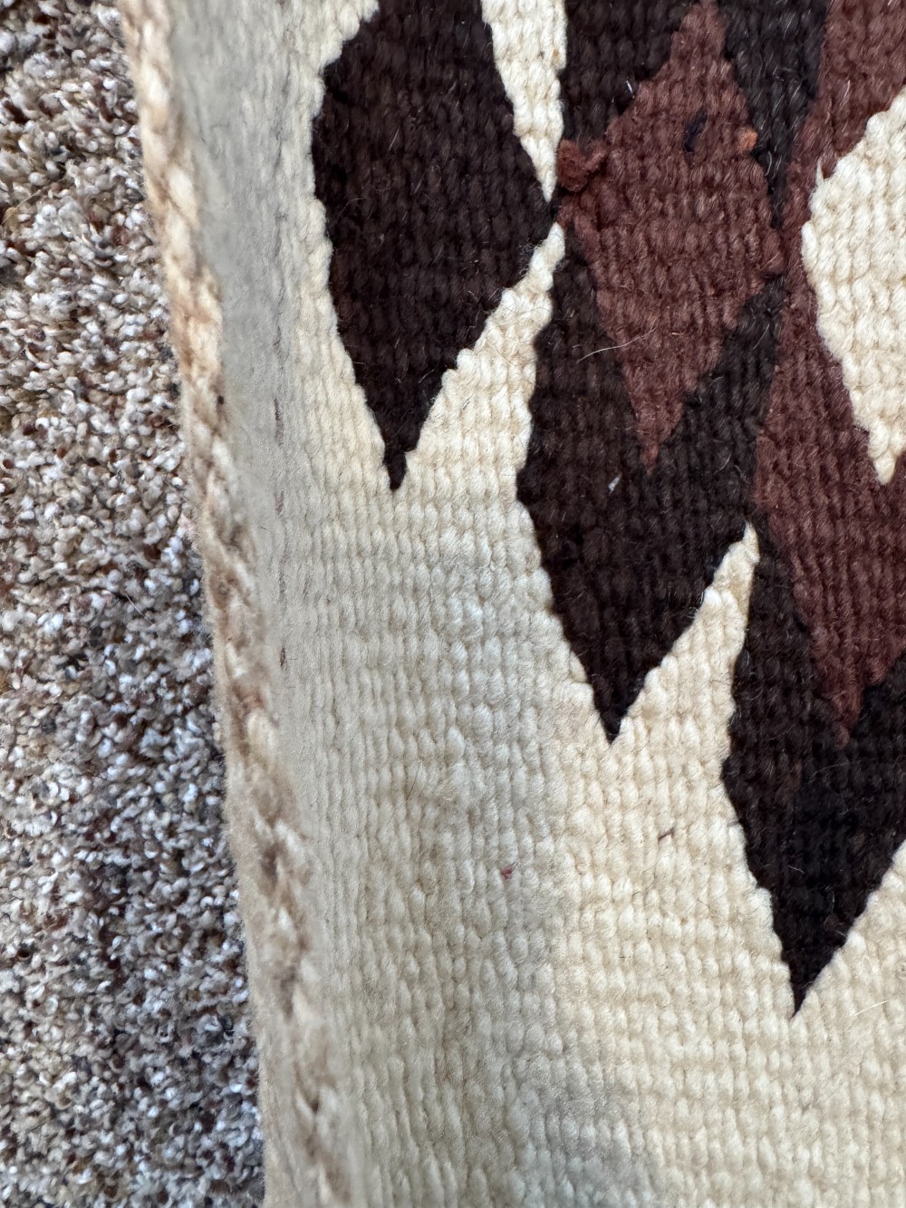 Southwestern or Navajo-Style Rug with Geometric Diamond Pattern