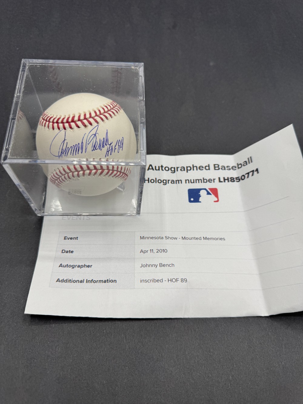 Johnny Bench Autographed 