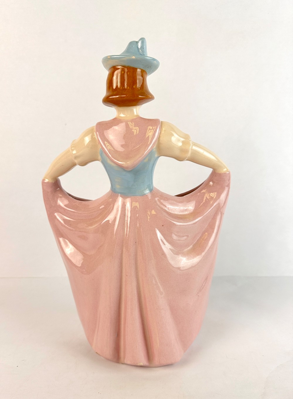 Vintage Hedi Schoop Dancer Planter, California Pottery, Pastel Folk Costume