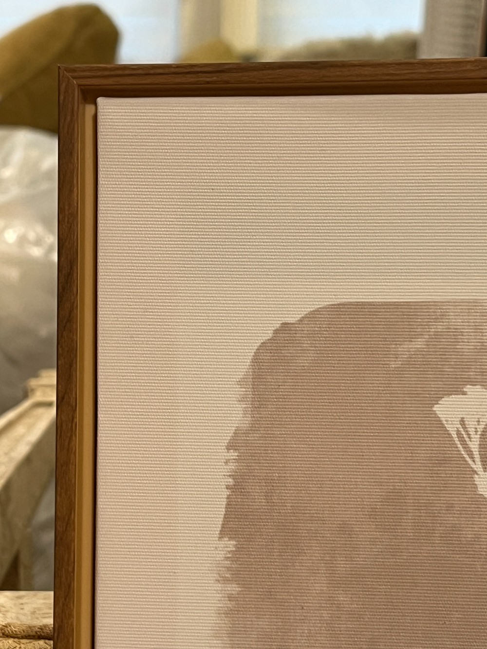 Framed Floral Silhouette and Geometric Artworks