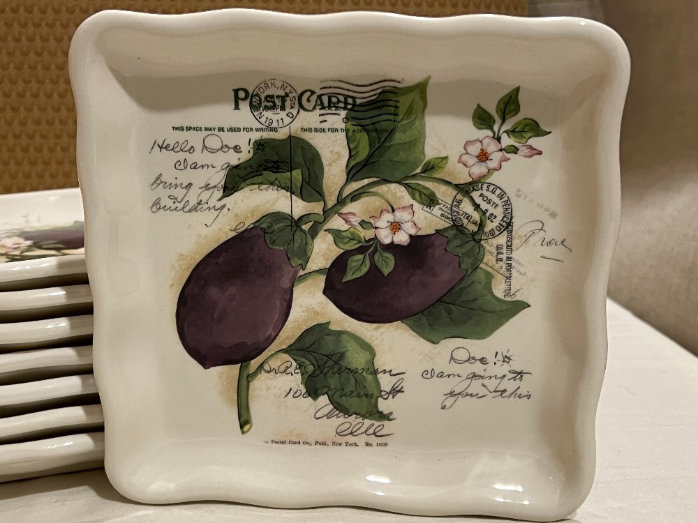 Lot of Square Effetti Botanical Dishes