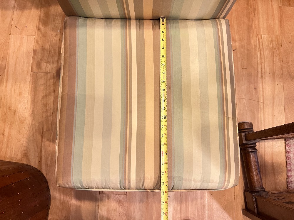 Striped Upholstered Chair