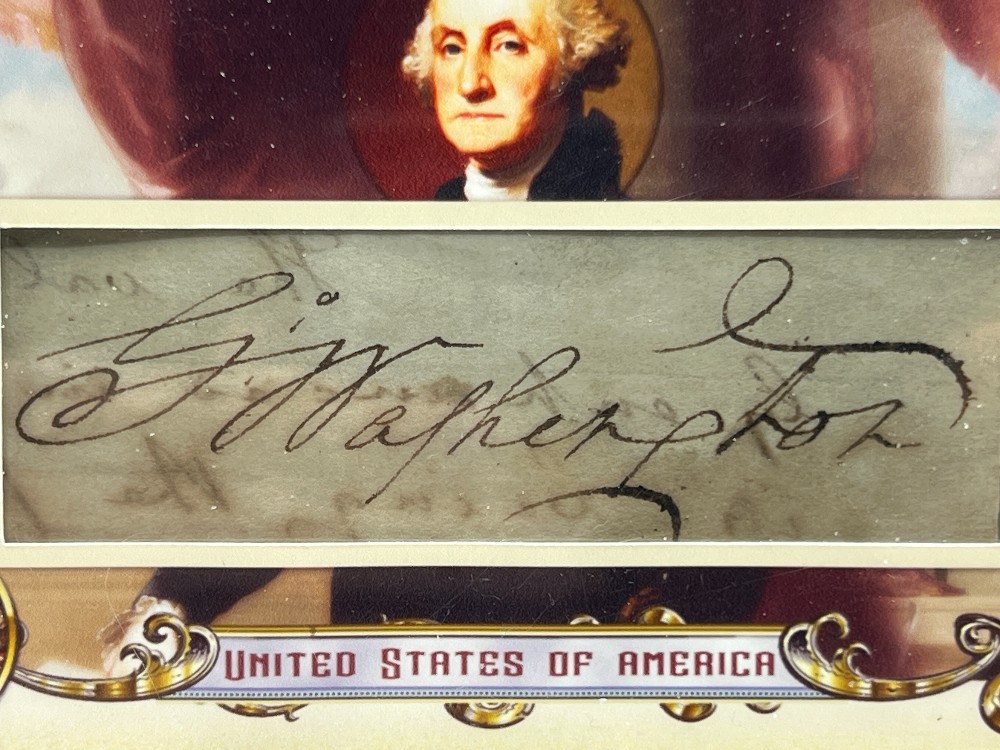 George Washington Signature, PSA/DNA With Letter Of Authenticity