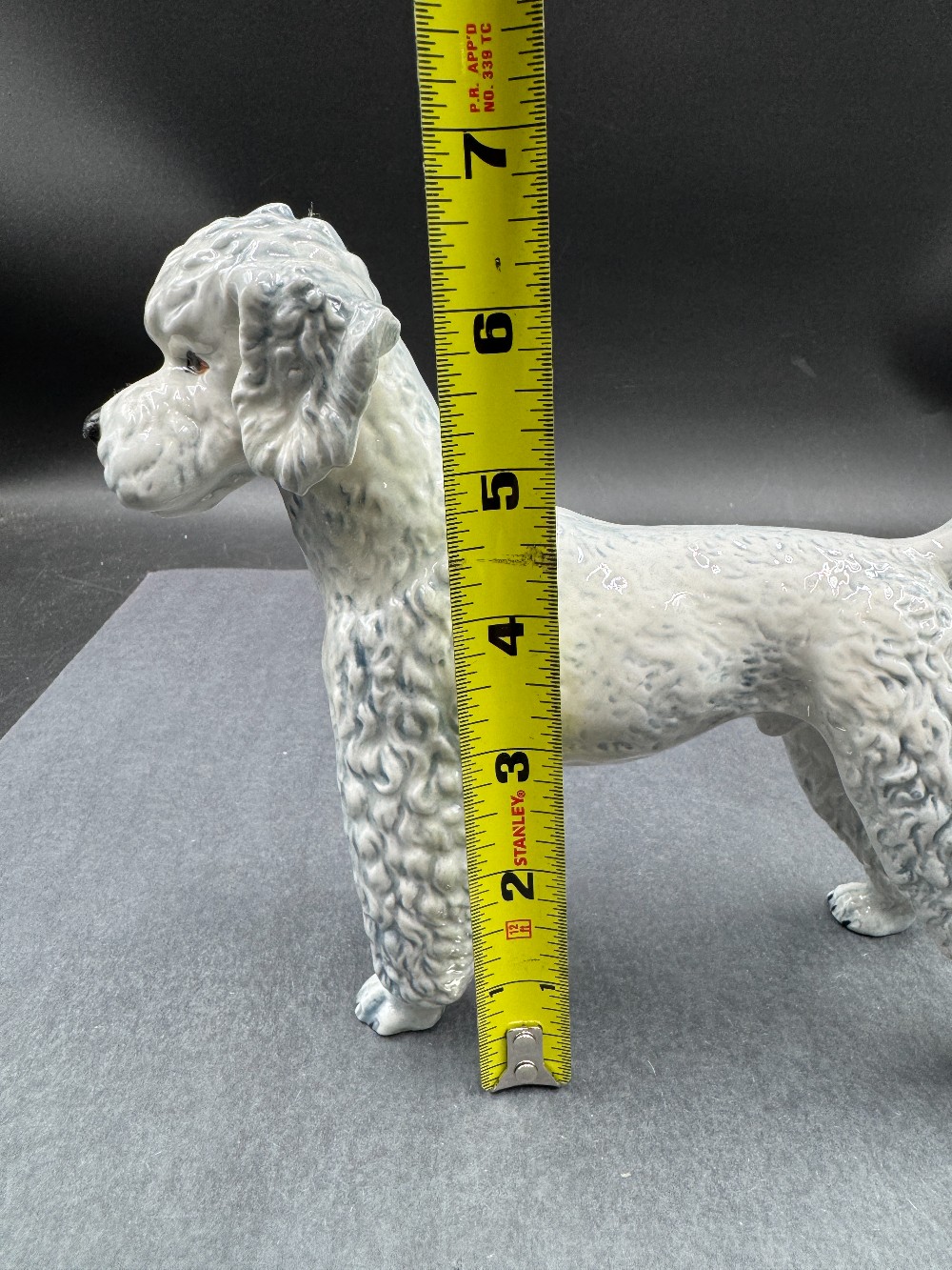Goebel Grey Porcelain Poodle Figurine