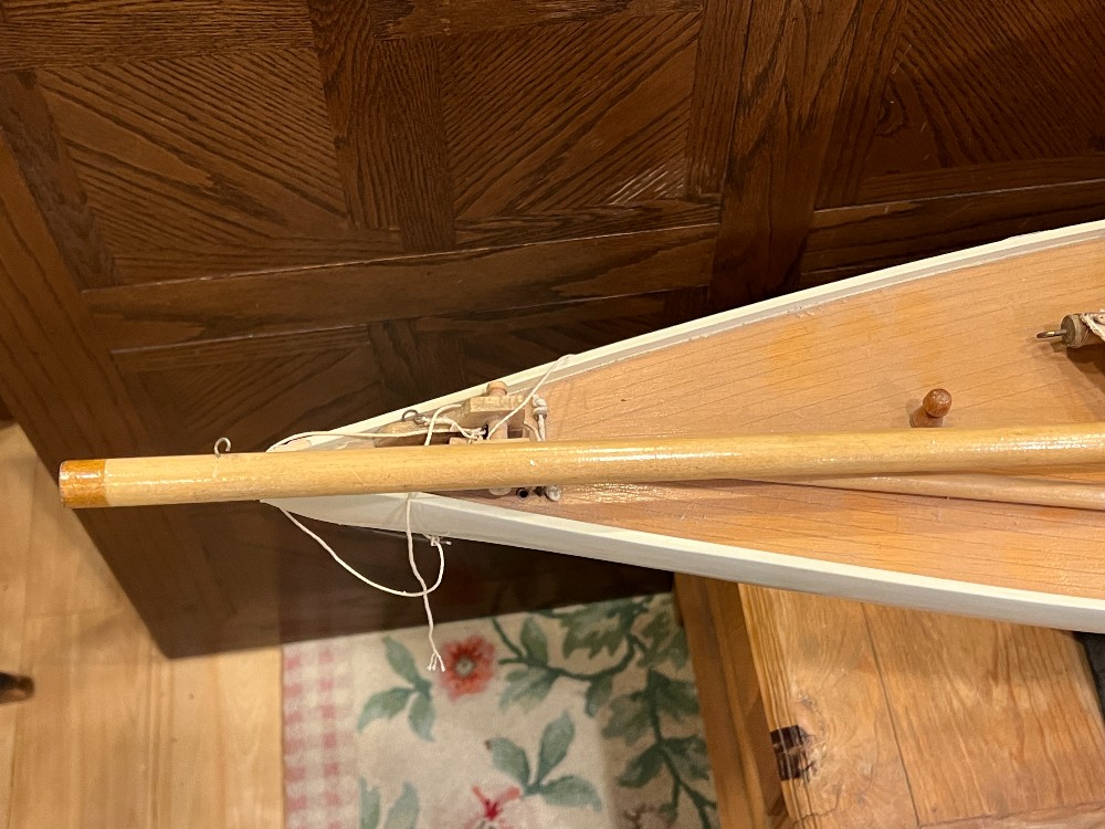 Wooden Model Boat with Stand