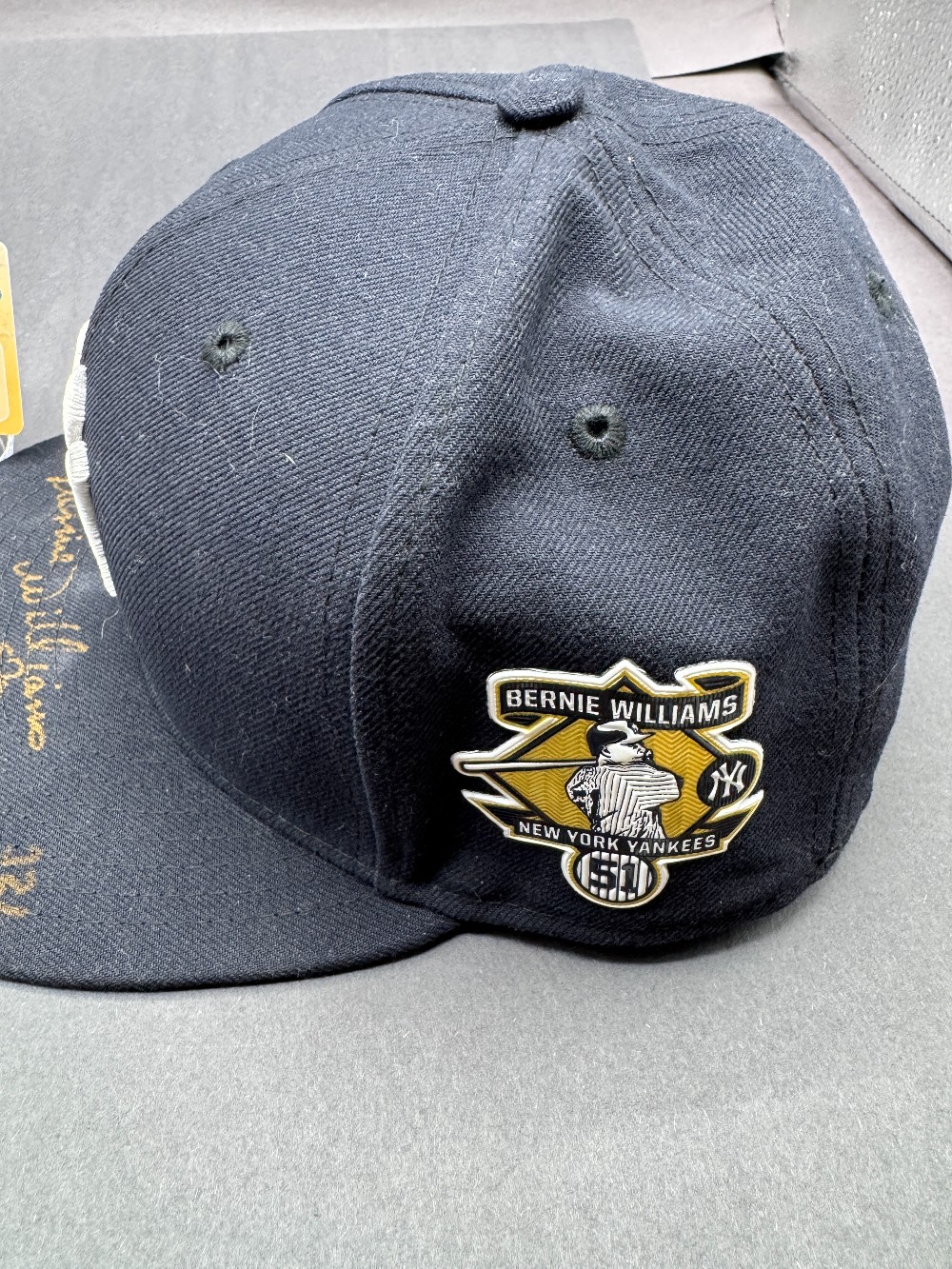 Bernie Williams Autographed NY Yankees #51 Retirement Logo New Era Cap 