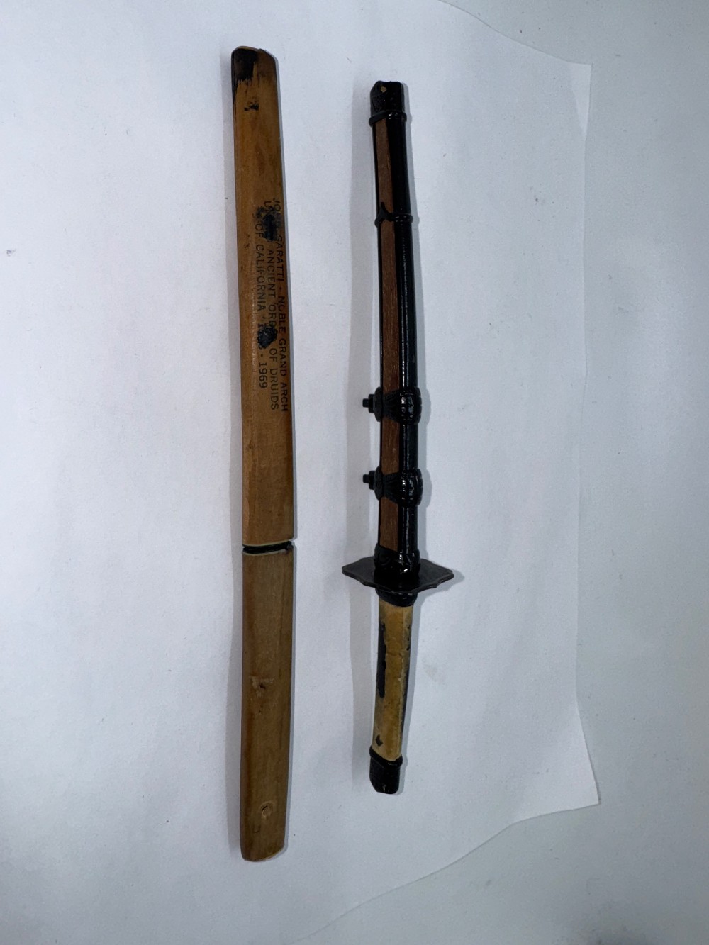 Lot of Two Japanese Sword Letter Openers - Stainless Steel Japan