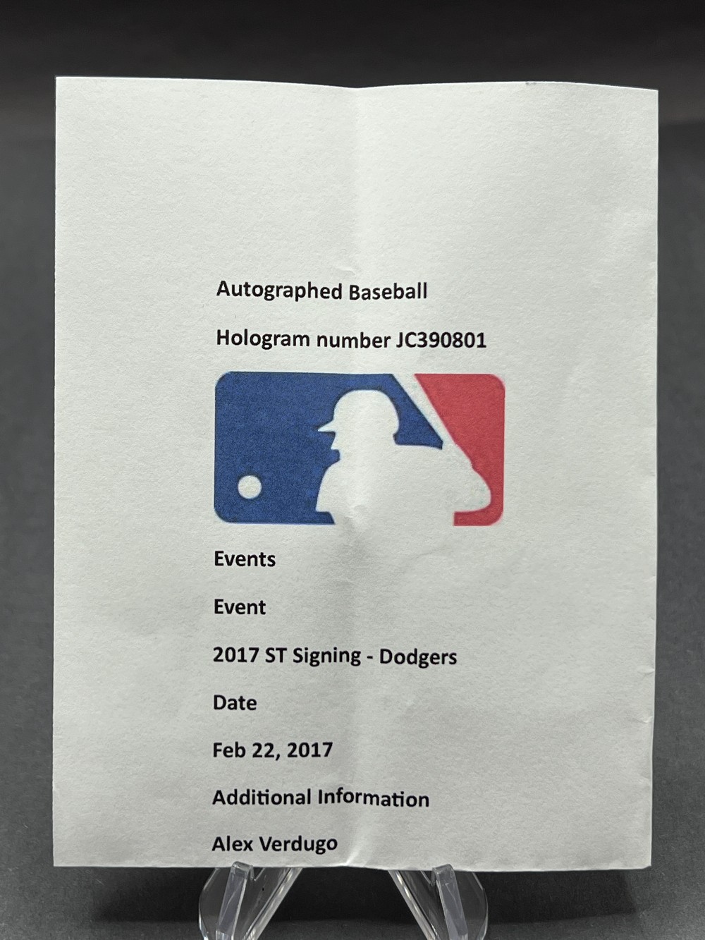 Alex Verdugo Autographed Baseball, MLB