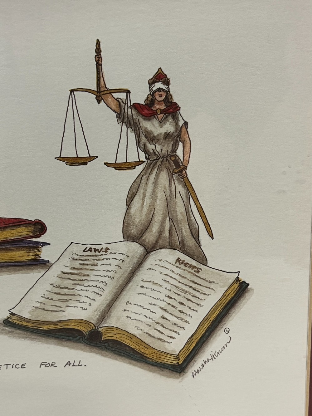Martha Hinson “And Justice For All” Framed Print 600/2950