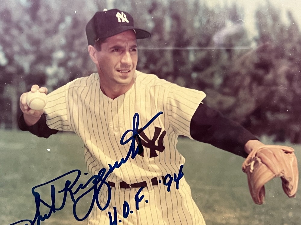 Phil Rizzuto Photograph Inscribed With: “HOF 94”, Frame: 11 ⅜” x 13 ⅜” H, JSA