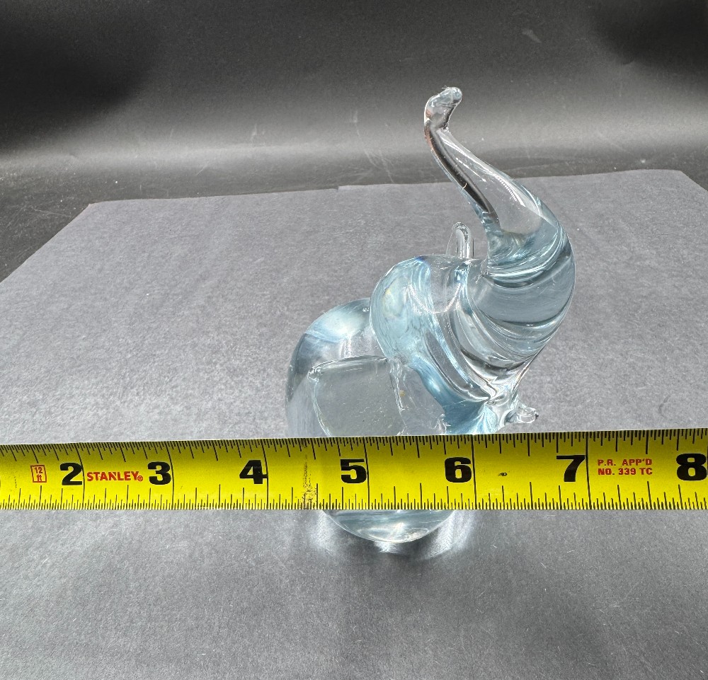 Elephant Glass Paperweight