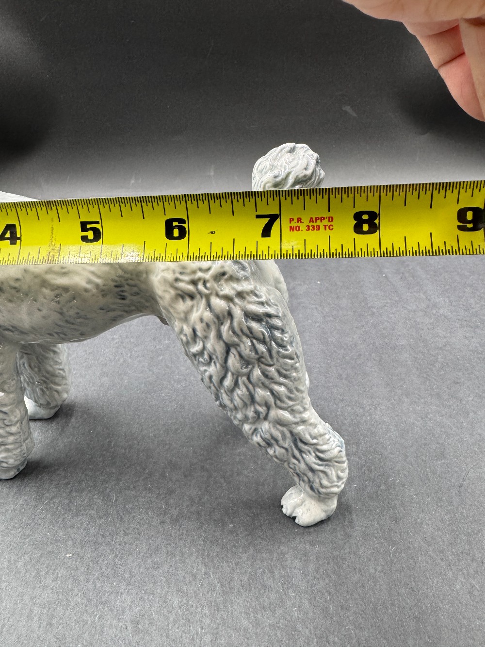 Goebel Grey Porcelain Poodle Figurine