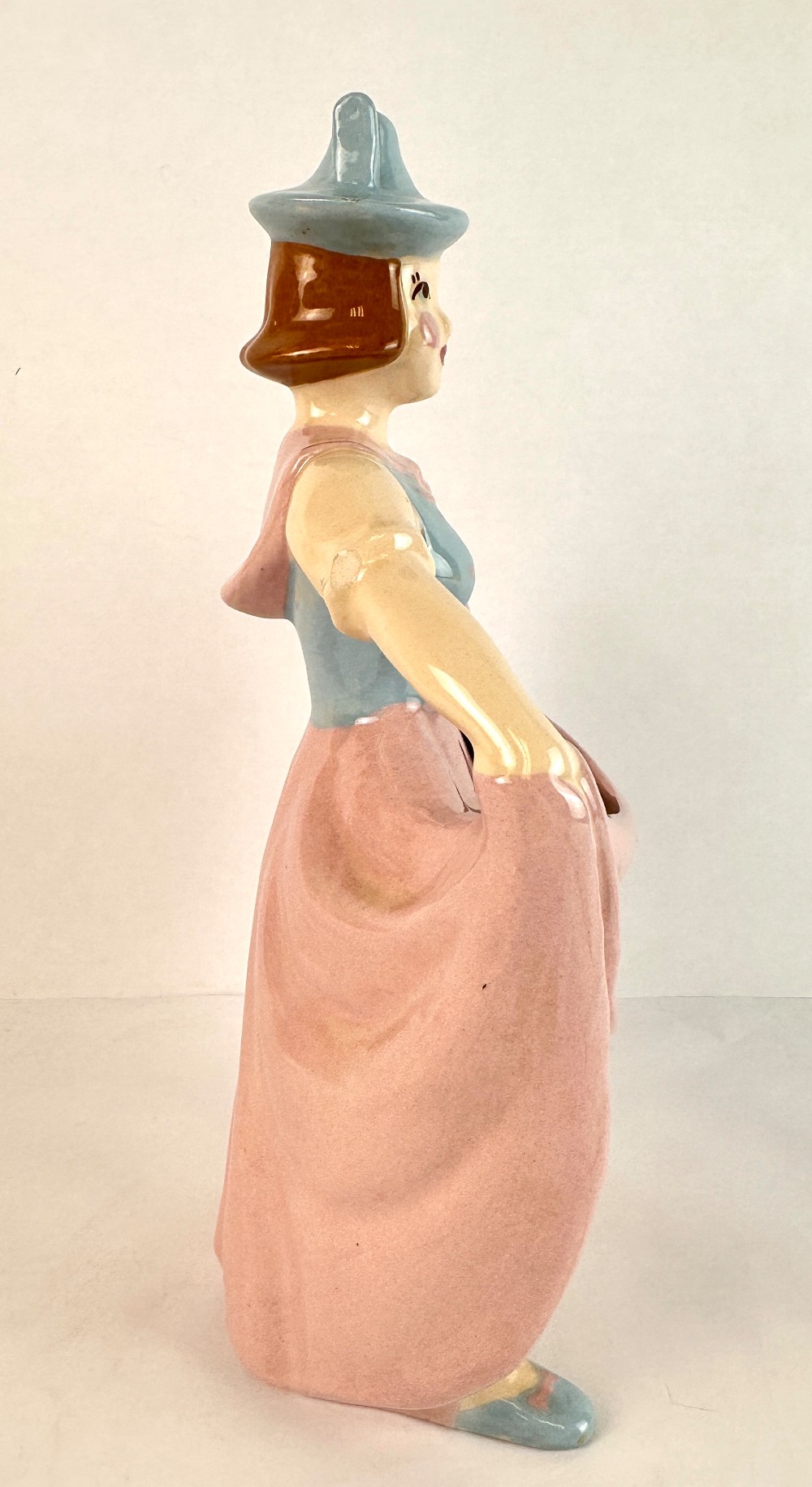 Vintage Hedi Schoop Dancer Planter, California Pottery, Pastel Folk Costume