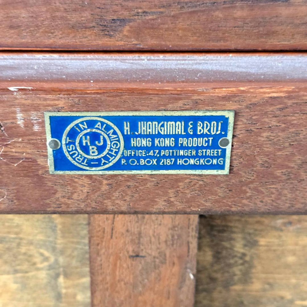 Mid-Century Oriental Hand Carved Teak Bar / Liquor Cabinet