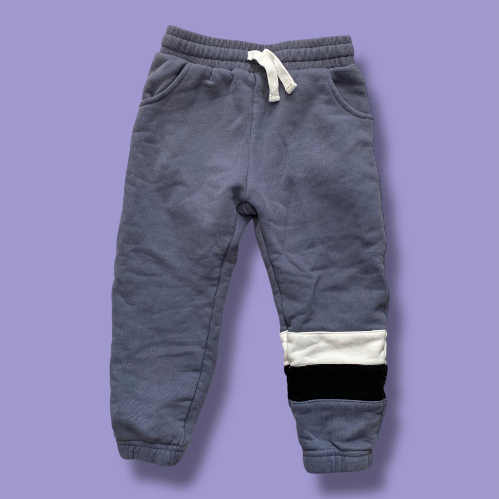 little bipsy 4/5y blue joggers some faint marking