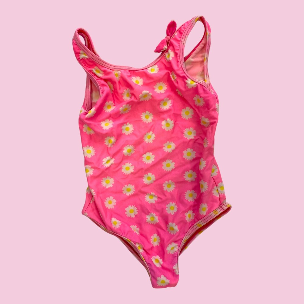 Pink Floral Bathing suit 4Y