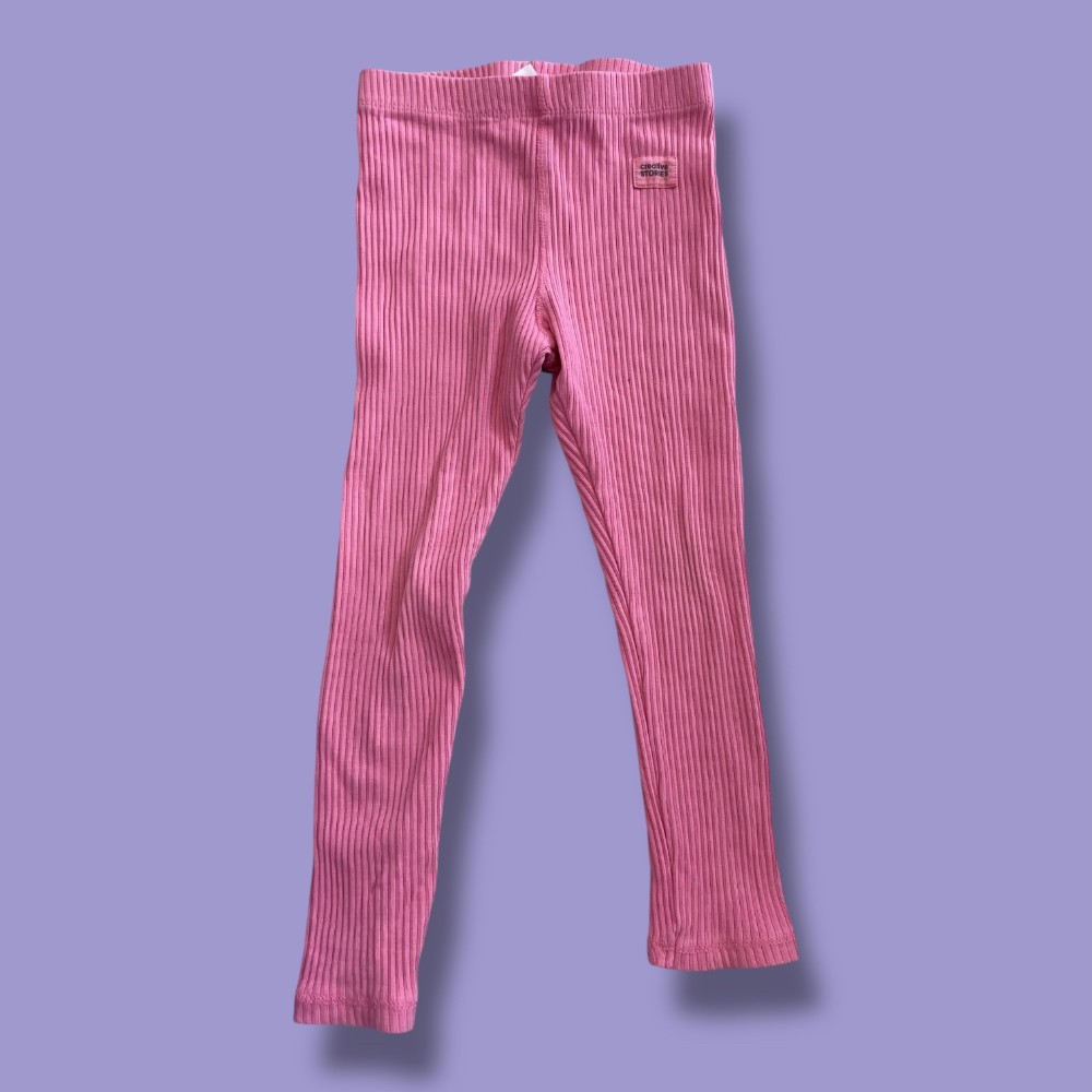 Zara Pink Ribbed Legging 5Y