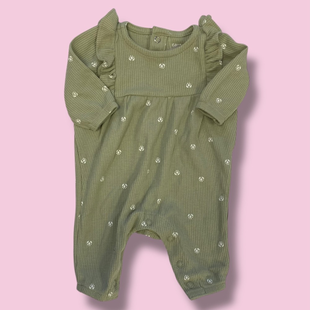 carters green romper NB
